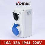 16A 32A IP44 Single Phase Switched Socket With Mechanical Interlock for sale