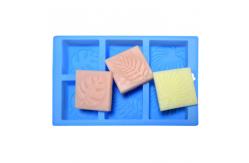 China Custom Pattern Reusable Soap Molds Handmade Silicone Square Baking Mold supplier
