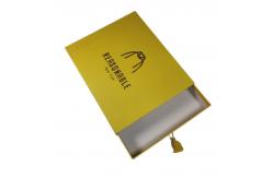 China Custom Logo Printing Paperboard Yellow Pull Out Sliding Drawer T Shirt Packaging Box supplier