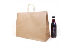 China Reusable Logo Printed Kraft Paper Shopping Bag With Twisted Handle supplier
