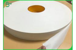China 32mm 44mm Slitted Width 28gsm White Wrapped Paper Roll For Straw Packing supplier