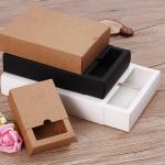 Custom Kraft Paper Drawer Box for Jewelry Gift Packaging for sale