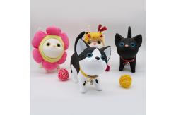 China Non Phthalate PVC Plastic Toys , Unbreakable Cat Saving Bank ISO certificate supplier