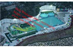 China Backyard swimming pool water slide for inflatable pool inflatable pool with slide supplier