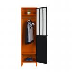 France Style Metal Home Storage Furniture Locker Single Bedroom Wardrobe for sale