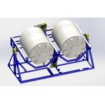 Open Fire Rock And Roll Rotomoulding Machines / Rotary Moulding Machine for sale