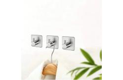 China Durable and Waterproof Stainless Steel Adhesive Hooks for Bathroom and Kitchen supplier