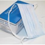 Anti Dust Anti Droplets Disposable Surgical Mask , 3 Ply Face Mask With Ties for sale