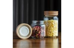 China Kitchen Food Canisters High Borosilicate Glass Jars With Acacia Screw Lid supplier