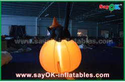 China Durable Halloween Inflatable Holiday Decorations Pumpkin Cat With Led Lighting supplier