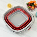 10L Portable Plastic Collapsible Cleaning Bucket With Handle Space Saving