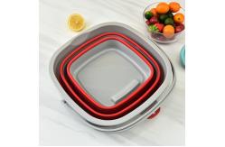 China 10L Portable Plastic Collapsible Cleaning Bucket With Handle Space Saving supplier