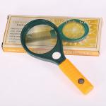 Durable Plastic Handheld Reading Magnifier 3x 8x Home Reading With Compass