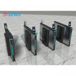 Pedestrian Access Control Turnstile Gate , Fully Automatic Flap Gate Barrier for sale