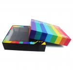Holiday Rectangle Gift Packaging Cardboard Window Box With Custom Divider Inserts for sale