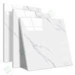 Hotel Anti Slip Glossy Glazed Marble Tiles Full Body White Color Wear Resistant for sale