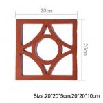 Hollow Decorative Terracotta Bricks 20x20mm Clay Terracotta Coloured Wall Tiles for sale