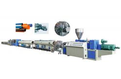 China Fully Automatic Plastic Pipe Extrusion Line pvc water Pipe Double Screw Extruder Machine supplier