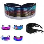 APP Control Programmable LED Glasses 700mAh Battery Multi Languages for sale