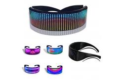 China APP Control Programmable LED Glasses 700mAh Battery Multi Languages supplier