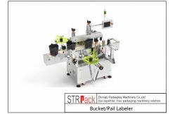 China STR-S Servo System Bucket / Pail Labeler 20 - 80pcs/min supplier