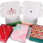 Christmas Xmas Corrugated Folding Shipping Box Cardboard Kraft Mailer Boxes for sale