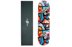China 31 X 8.5 Tricks Complete Skateboard With Polished Aluminum Trucks Canadian Maple supplier
