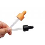 Orange Glass Pipette SGS Glass Oil Dropper 15mm for sale