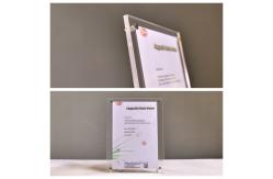 China Square Gift Double Sided Custom Thickness Acrylic Photo Frame With Stand supplier