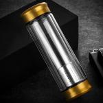 Safe Reusable Glass Bottles , Build In Tea Mesh Net Insulated Drink Bottle