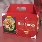 Custom Kraft Paper Fried Chicken Boxes - Eco-Friendly Takeaway Packaging with Handle