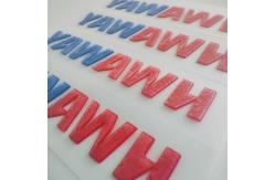 China 3D Embossed Heat Transfer Silicone Label Customizable 3D Raised Logo supplier