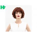 250g Kanekalon Fiber Wigs With Bang , Heat Resistant Pure Color Short Wave Wig for sale