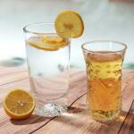 Reusable Embossed Highball Glass tumbler Clear For Juice Wine Milk for sale