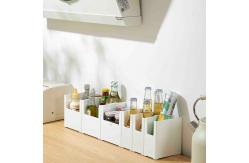 China 14*7*15cm Plastic Storage Organizer White Plastic Makeup Organizer supplier