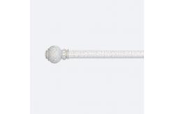 China 28mm Resin Ball Luxury Curtain Rod Finials Customized Curtain Rod Set Double Bracket supplier