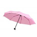 Metal Shaft Lady Pink 3 Foldable Umbrella Fiberglass Frame 21 Inch 8 Ribs for sale