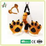 BSCI BPA Free Tiger Tail, Paws and Hairband Stuffed Animals Plush Toy for sale