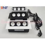High-Class Office Tabletop Power Outlet / Pop Up Power Sockets White / Black / Silver for sale