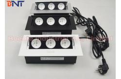 China High-Class Office Tabletop Power Outlet / Pop Up Power Sockets White / Black / Silver supplier