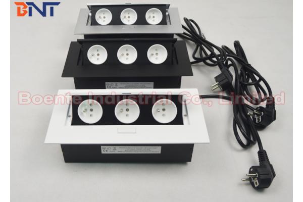 High-Class Office Tabletop Power Outlet / Pop Up Power Sockets White / Black / Silver