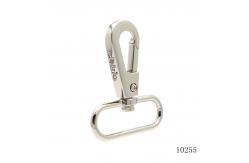 China Nickel Logo Engraved Nickel Swivel Snap Hook Metal Hooks For Handbag Fittings supplier