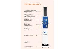 China RS232 Coin Body Weight And Height Scale Bmi For Gym Intelligent Ultrasonic supplier
