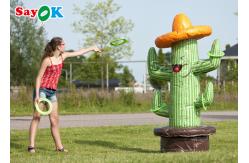 China Inflatable Outdoor Games PVC Tarpaulin Inflatable Cactus Ring Toss Puncture Proof supplier
