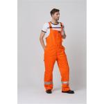 2 Side Pockets Orange Winter BIB Pants With Covered Metal Zip