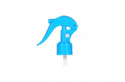 China Transparent Blue Plastic 24/410 Mini Trigger Sprayer Used In Bottle Seal supplier