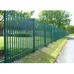 D Pale Or W Pale Green Powder Coating Steel Palisade Fencing 1.8m High for sale