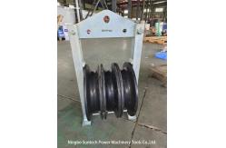 China 3 Nylon Sheaves With Rubber Bundled Overhead Conductor Stringing Blocks supplier