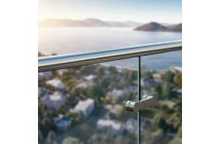 China Rust-Proof 201 Stainless Steel Handrails with Flat Saddle for Glass Railings supplier