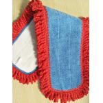 450gsm Blue Twisted Red Tassels Microfiber Wet Mop Pads Environment Friendly for sale